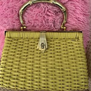Vintage 60’s HONG KONG basket weave Handbag